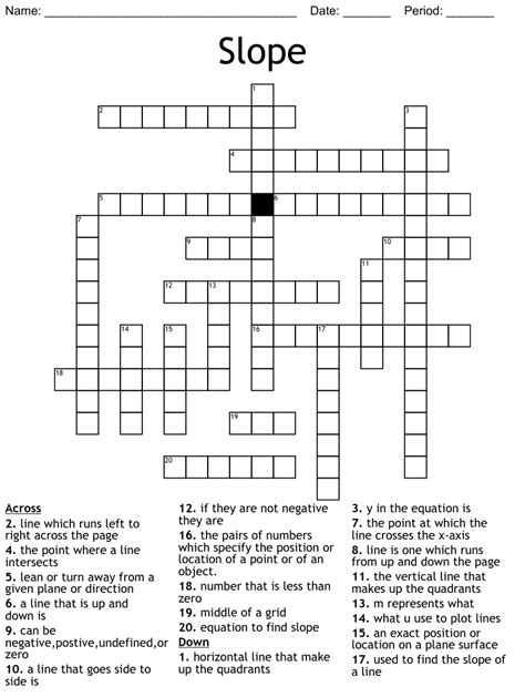 Potential answers for "Steep slope". . Crossword steep slope